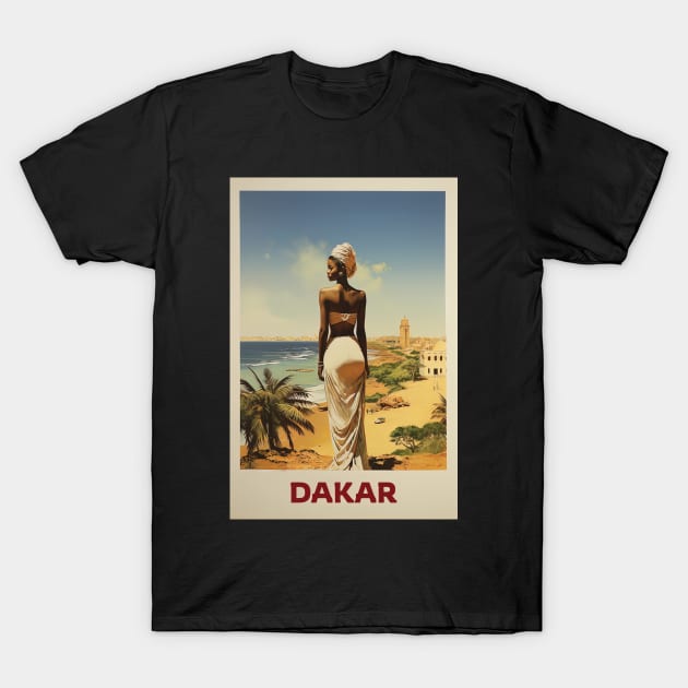 Dakar, Senegal, Travel Poster T-Shirt by BokeeLee